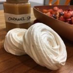 Recipe for CRAN-APPLE COMPOTE WITH MERINGUE AND CARAMEL SAUCE made by Sisters of the Community of Jesus on Cape Cod