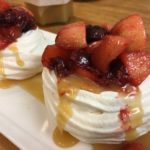 Recipe for CRAN-APPLE COMPOTE WITH MERINGUE AND CARAMEL SAUCE made by Sisters of the Community of Jesus on Cape Cod