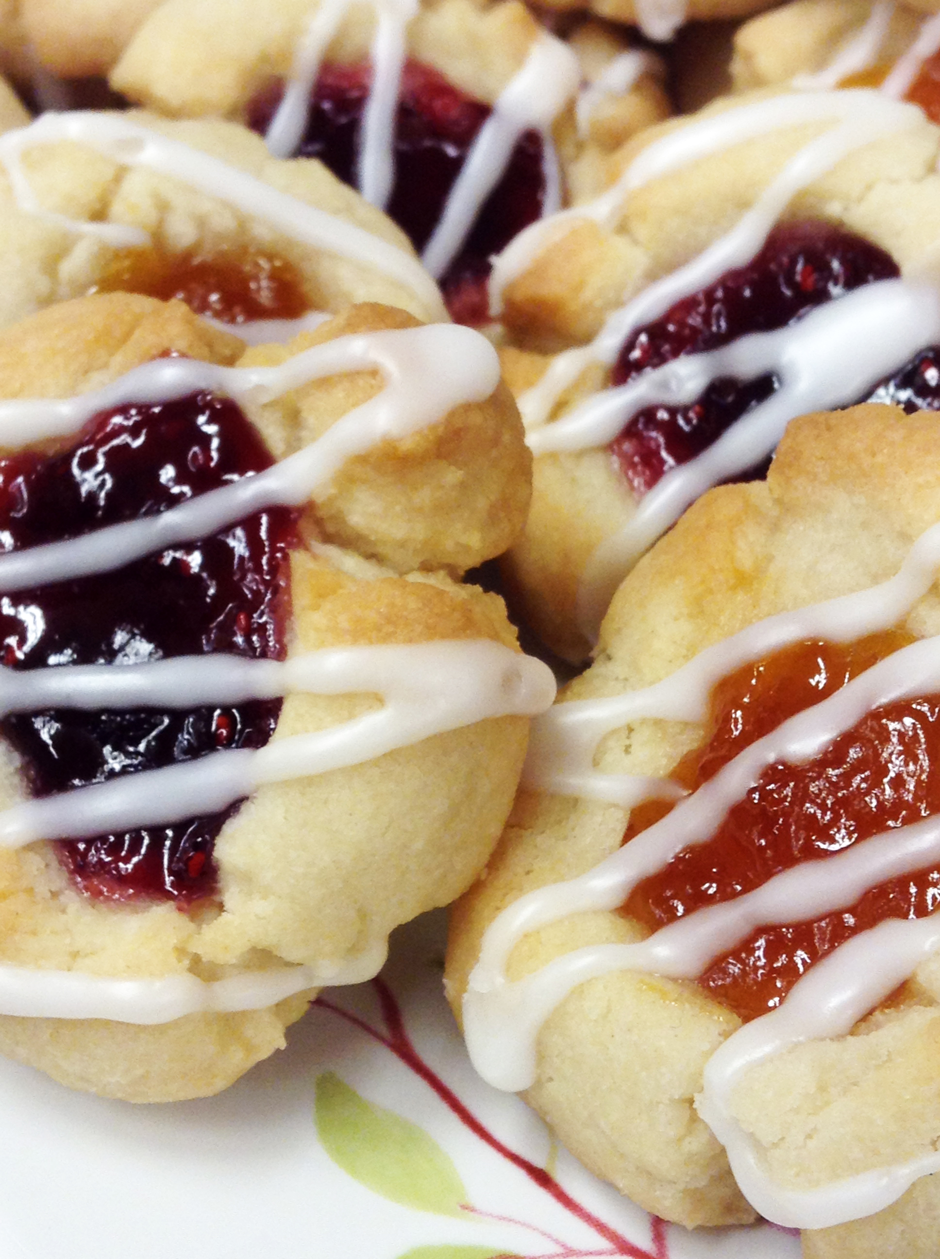 Raspberry and Apricot Almond Shortbread Thumbprint Cookies Recipes