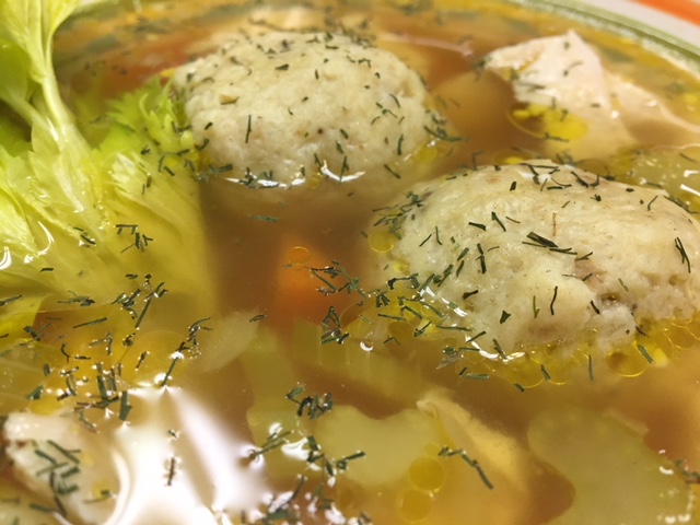 Easy Vegetarian Matzo Ball Soup With Leeks & Carrots
