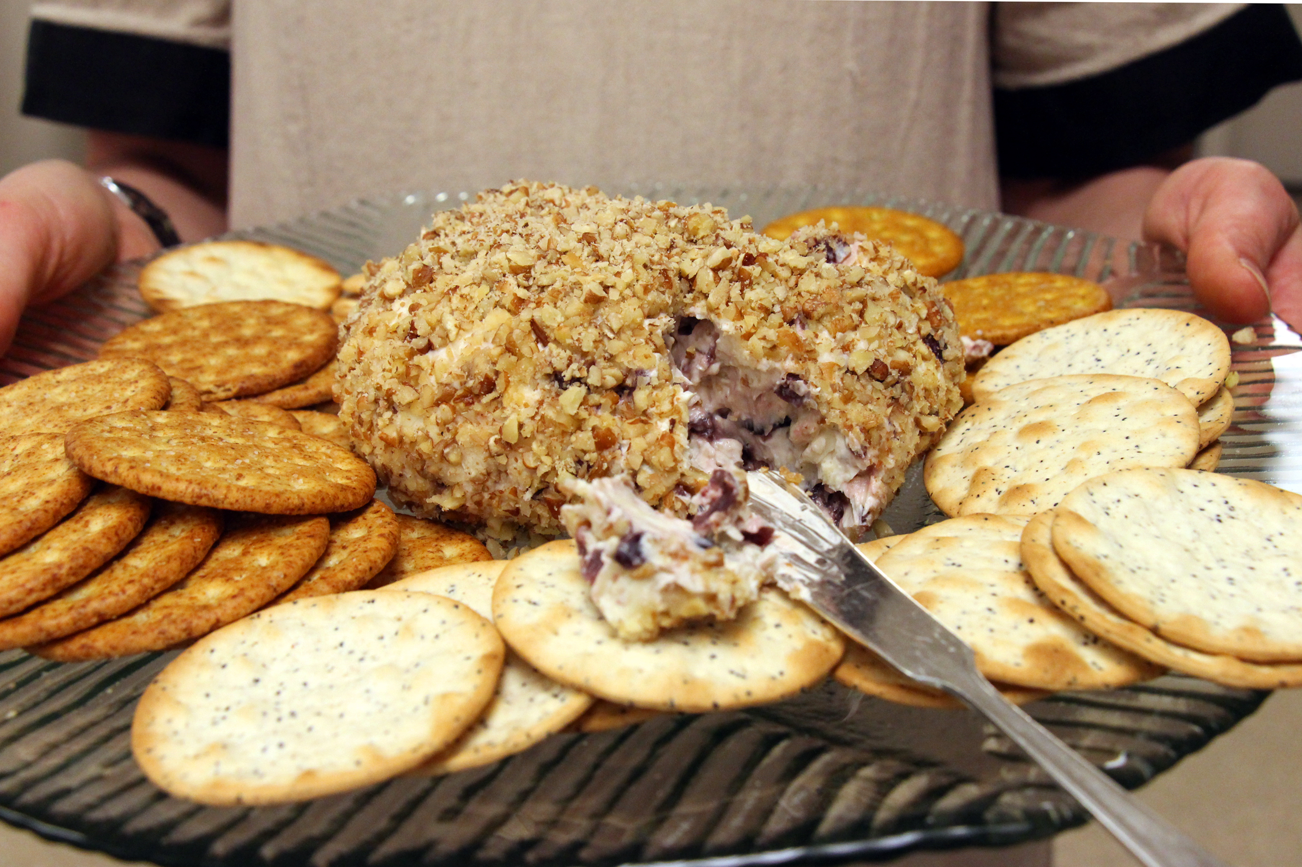 Cheddar/Parmesan Cheese Ball with port wine soaked craisins | Recipes from  a Monastery Kitchen
